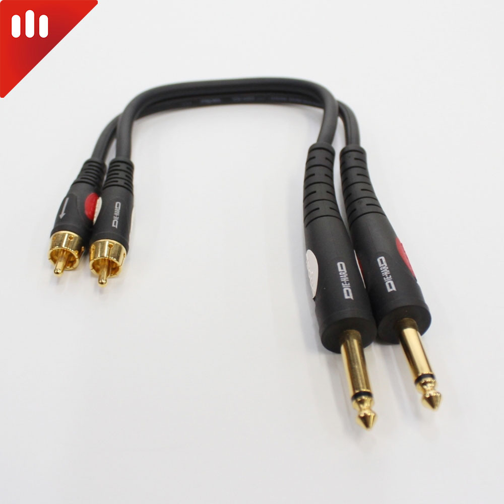 RCA - 55 2p 2채널 케이블 30cm 믹서 앰프 스피커 연결 (PROEL 정품) 15,000원