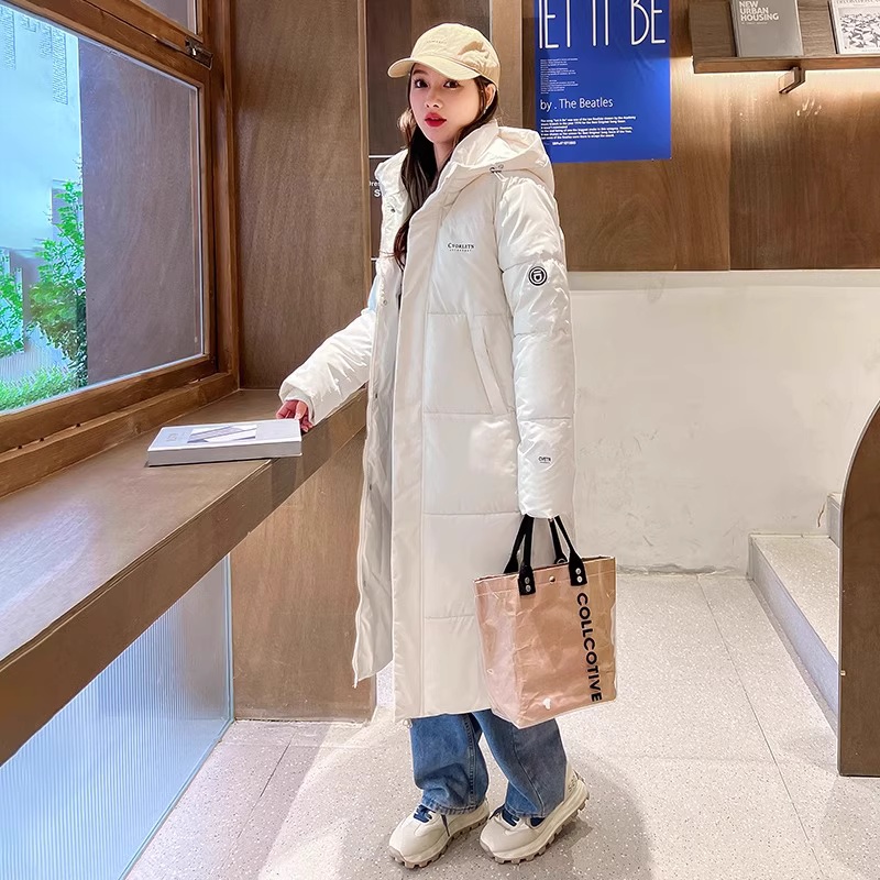 TIMEPURE 여성 롱면패딩 점퍼 겨울 중장기장 후드 면 패딩자켓 오버핏 따뜻한 보온 아우터 슬림핏 체형커버 롱코트 스타일 데일리룩 캐주얼룩 필수템 43,990원