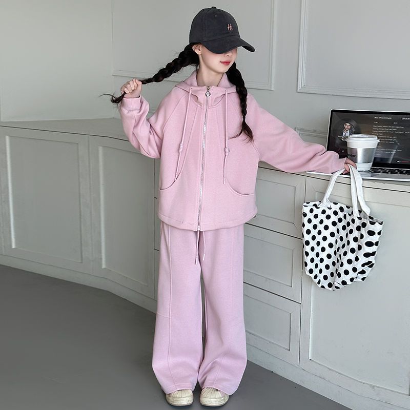 해피유통여아 가을 봄 캐주얼 세트 운동풍 지퍼 재킷과 루즈핏 바지디자인14세 이상 25,250원