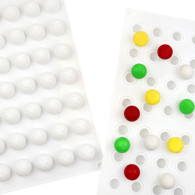 [드그라쎄]실리콘몰드 - 미니 원형 구슬 볼 몰드 [35구] 6,500원