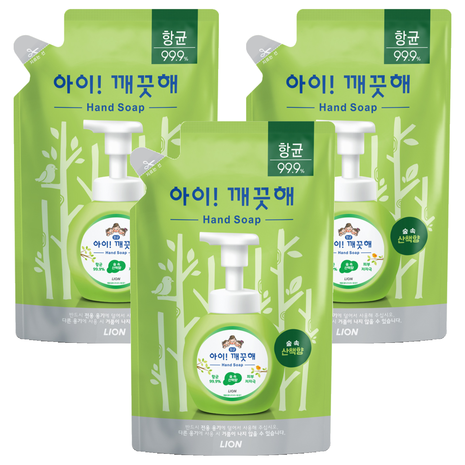 아이깨끗해 핸드워시 숲 속 산책향 리필 9,480원