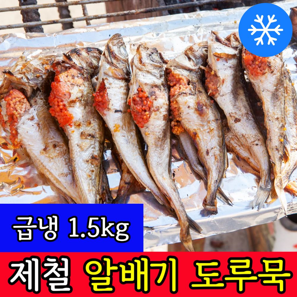 동해 자연산 급냉 겨울제철 알배기 도루묵 묵호항, 1개, 1.5KG 53,540원