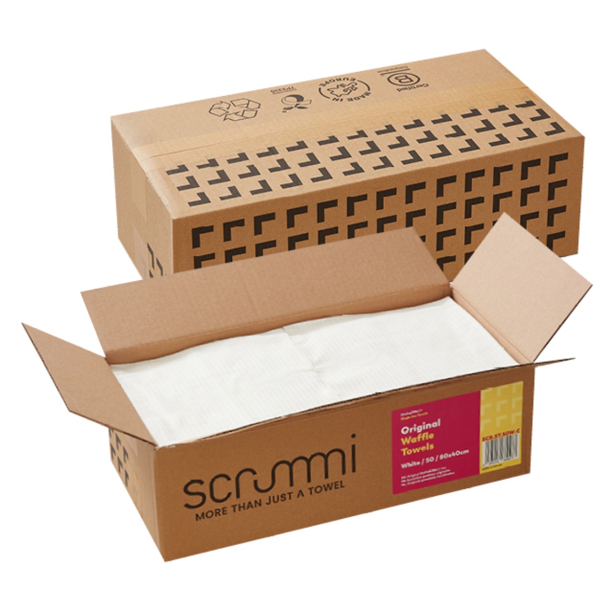 프랑스 고급 일회용 타월 80cm x 40cm 50매 Scrummi 스크러미 유럽 타올 수건, 화이트, 1개 47,000원