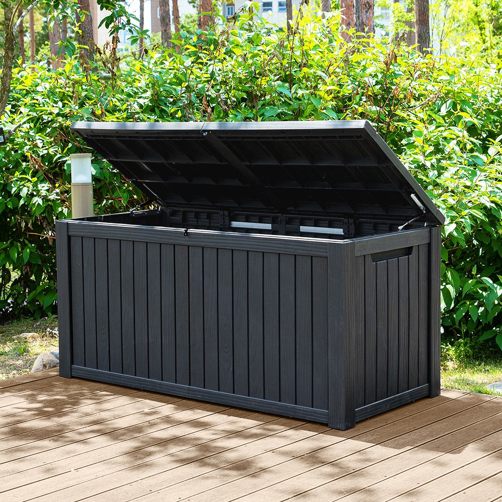세이프 스토리지 야외 보관함 820리터(내부680) 데크박스 정원 창고 농기구 농막, 블랙 229,000원