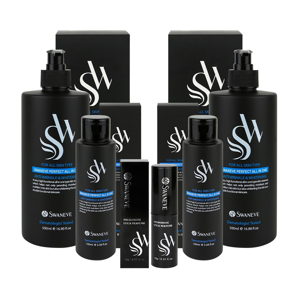 스와니브 퍼펙트 저자극 남성 올인원 2세트(500ml*2+100ml*2+스틱퍼퓸1), 2개, 500g 29,900원