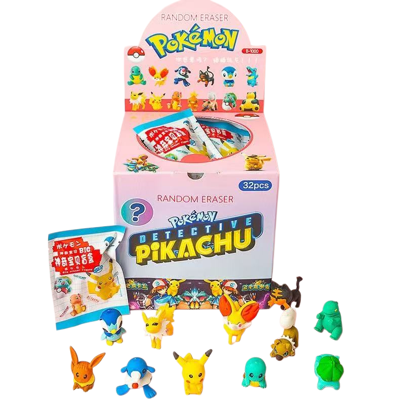산리오 포켓몬 티니핑 캐릭터 랜덤 지우개 뽑기 짱구 먼작귀 위시캣 선물용, 32개, 포켓몬스터 16,900원
