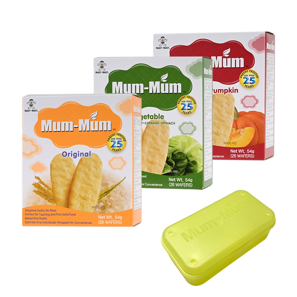 신형 멈멈 아기쌀과자(세트)+휴대용케이스, 1개, 162g, 오리지널/야채/사과호박맛 12,900원