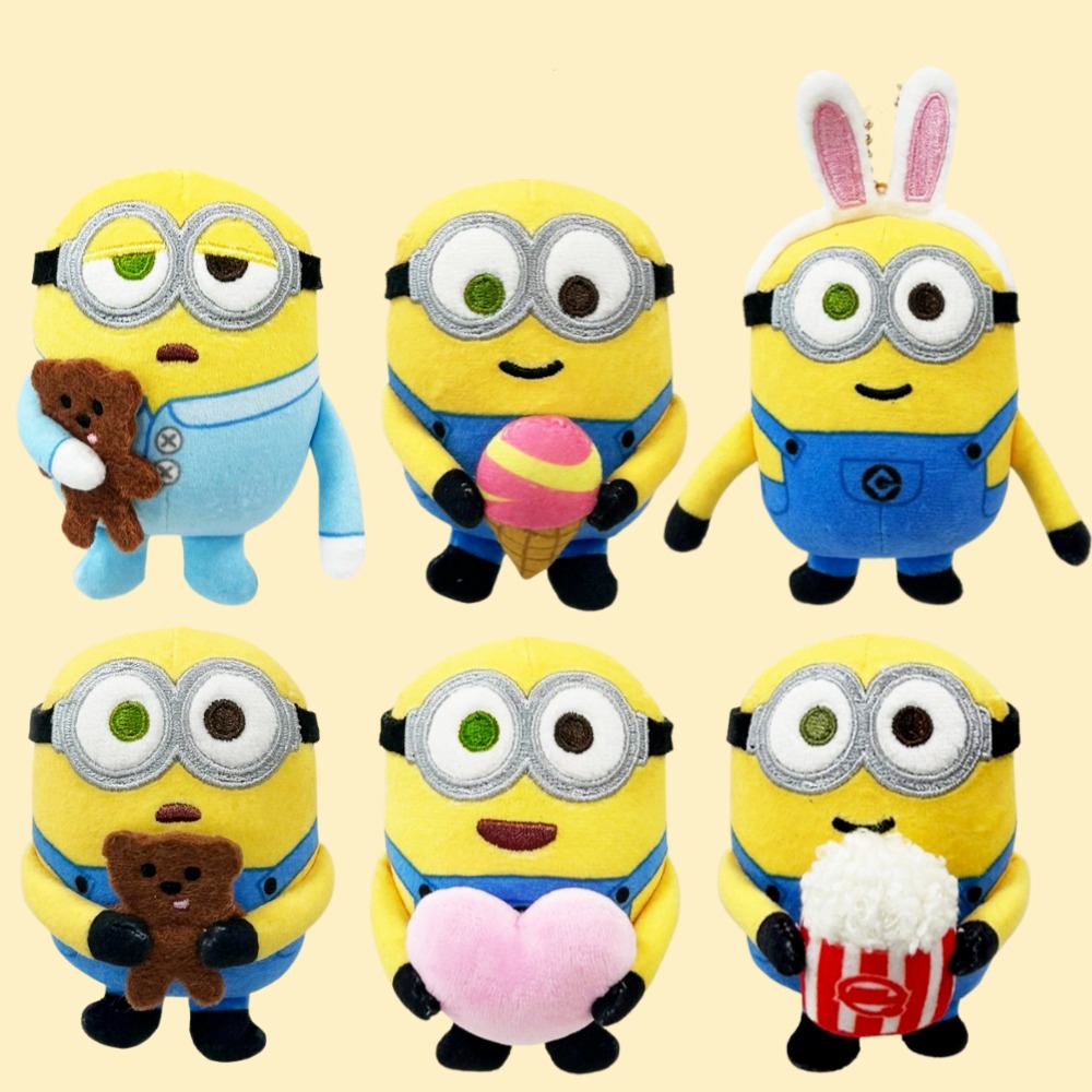 미니언즈 키링 팀 아이스크림 토끼 하트 팝콘 파자마 가방고리 키홀더 키체인 인형 9cm 귀여운 8,900원