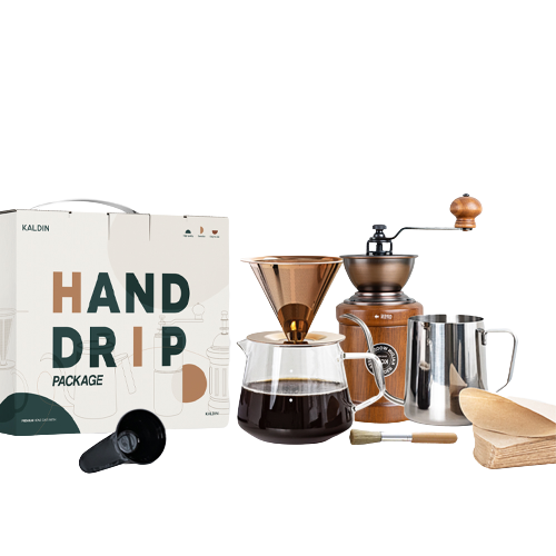 칼딘 홈카페 티타늄 핸드드립 패키지 T2 + 원목 커피 그라인더 세라믹 핸드밀 KC-7, 드리퍼 1p + 드립서버 1p + 드립포트 1p + 핸드밀 1p + 계량스푼 1p + 여과지 50p + 청소솔 1p, 600ml, 1세트 55,250원