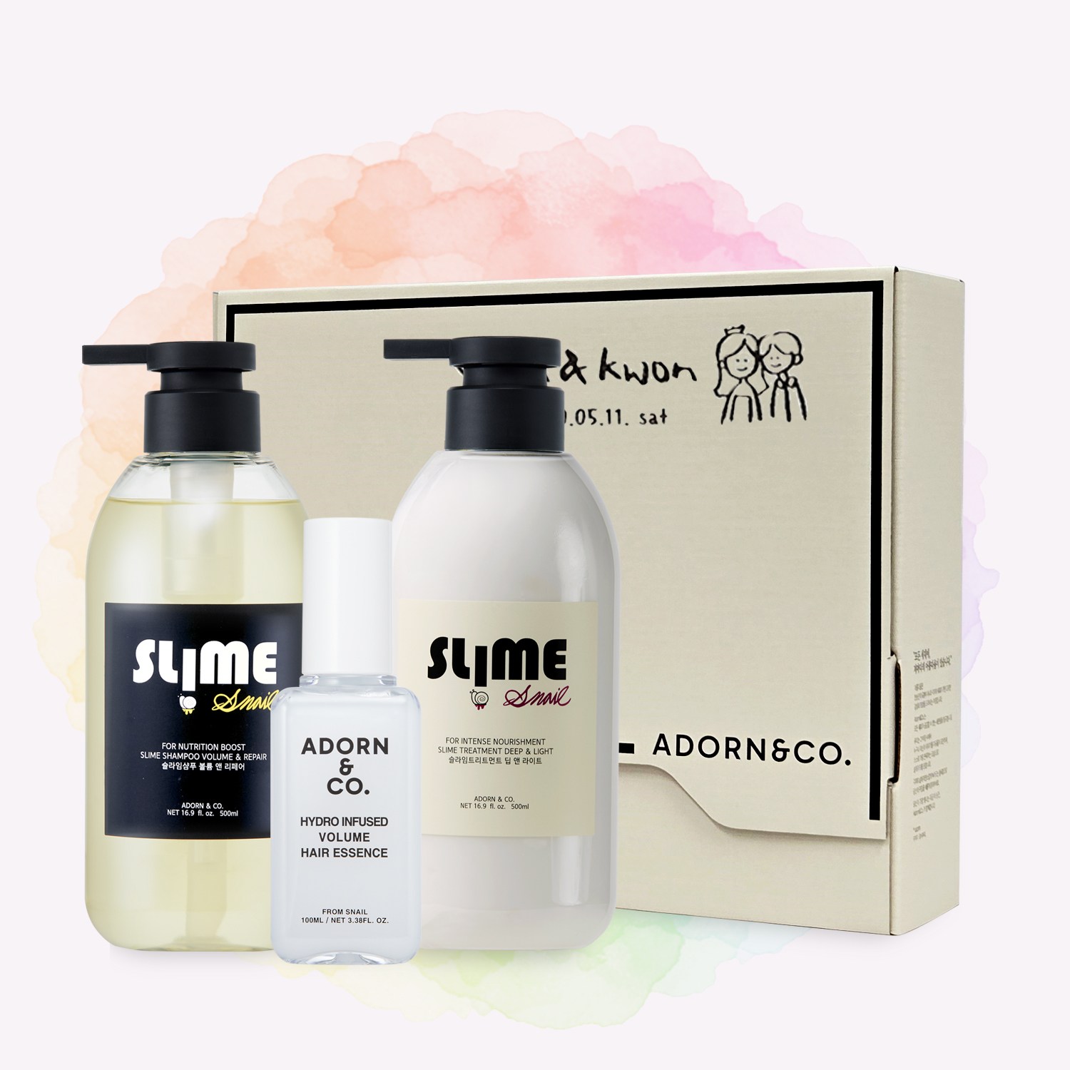 어던앤코 슬라임 리페어 약산성 샴푸 3종 헤어 선물세트 생일 여자친구 집들이 기업 선물 69,000원