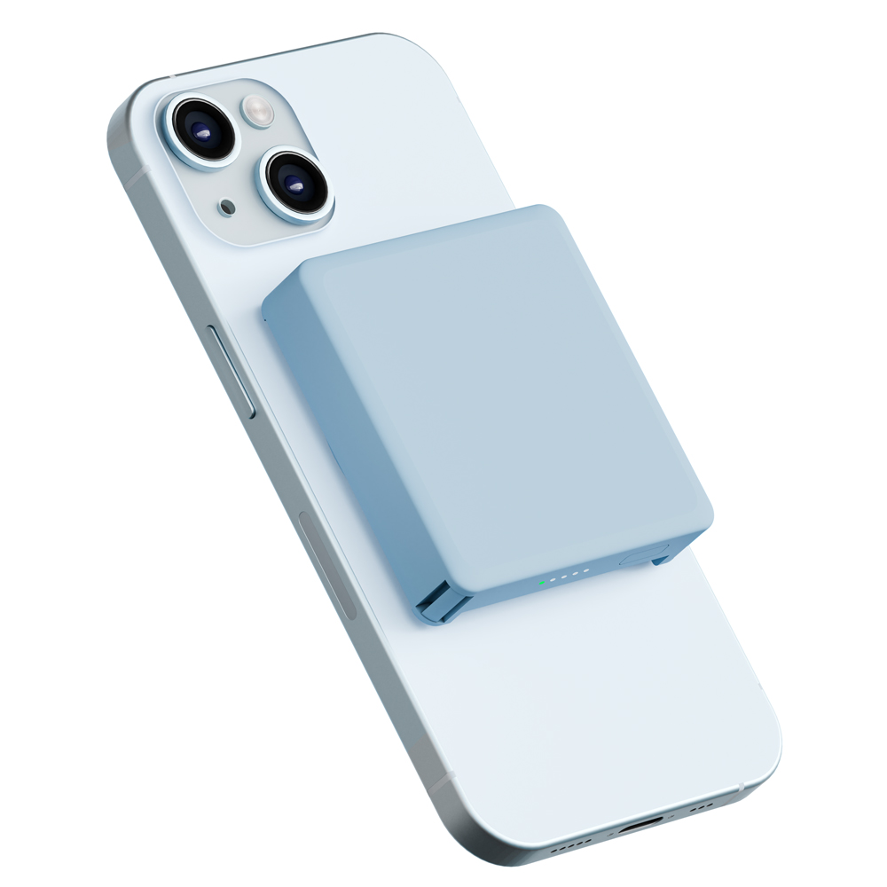 크리스탈클라우드 맥세이프 미니 고속 무선 충전 배터리팩 보조배터리 5000mAh, 스카이블루, CC-304 39,800원