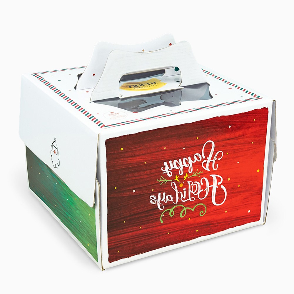 크리스마스 케익상자 2호 눈사람 루돌프 산타 케이크 상자 25개 받침별도구매 30,250원