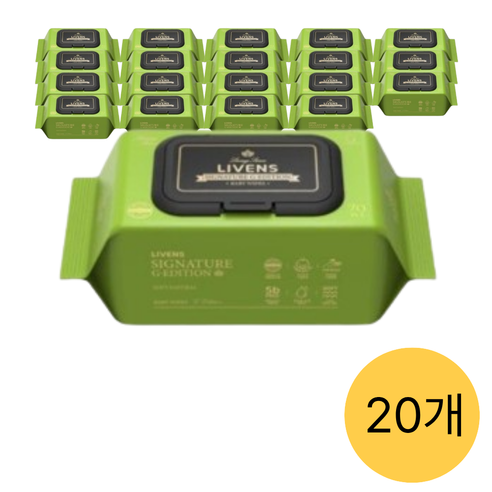 리벤스 고평량 엠보싱 아기물티슈 지에디션 캡형 70매, 20팩 26,200원