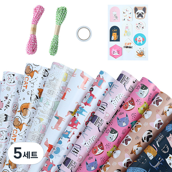 에이비엠코리아 귀여운 애니멀 선물 포장지 9종 세트 56,700원