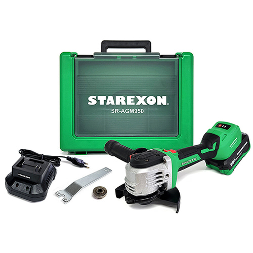 공구왕황부장 스타렉슨 그라인더 100mm(4인치) 무선 충전 그라인더세트 SR-AGM950 205,000원