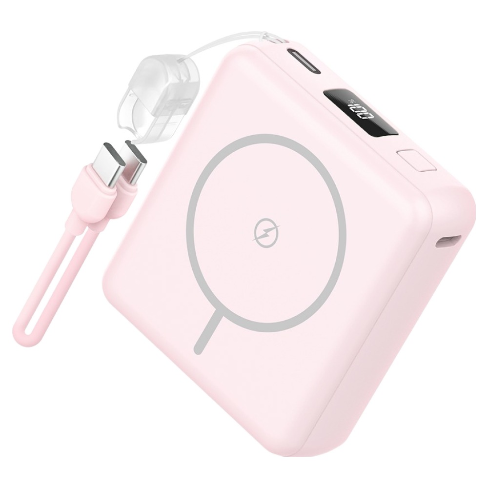 스마텍 미니 맥세이프 보조배터리 10000mAh + C타입 to C타입 스트랩 케이블 세트 22,400원