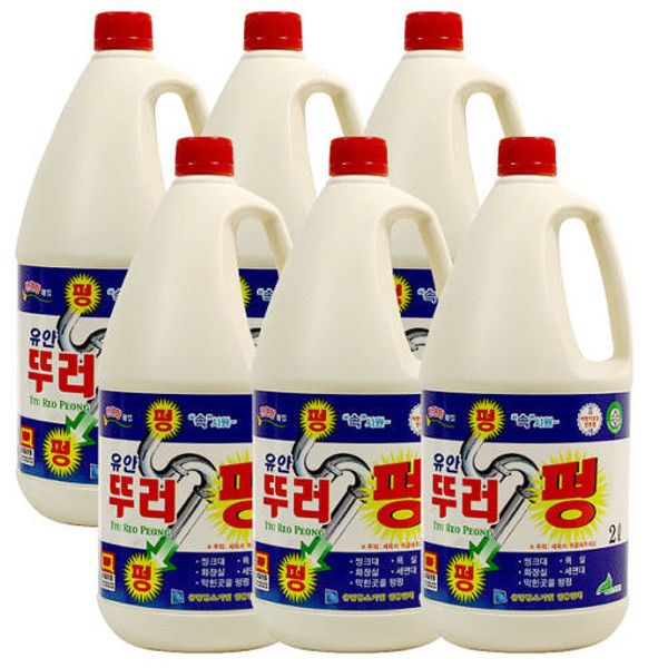 유안 뚜러펑 2L x 6개(1박스) 펑크린 뚫어뻥 변기 배수구 세정제 욕실 화장실 변기세제 26,700원