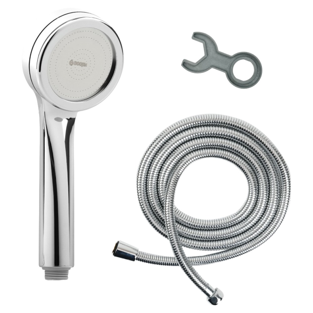 두진 욕실 수압상승 샤워기 헤드 + 황동 스텐 메탈 샤워기호스 2m 세트 10,500원