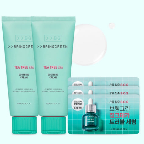 [1+1] 브링그린 티트리시카수딩크림플러스 100mL / BRINGGREEN SOOTHING CREAM 브링그린수딩크림 브링그린수딩크림플러스 수분크림 브링그린티트리시카 11,510원