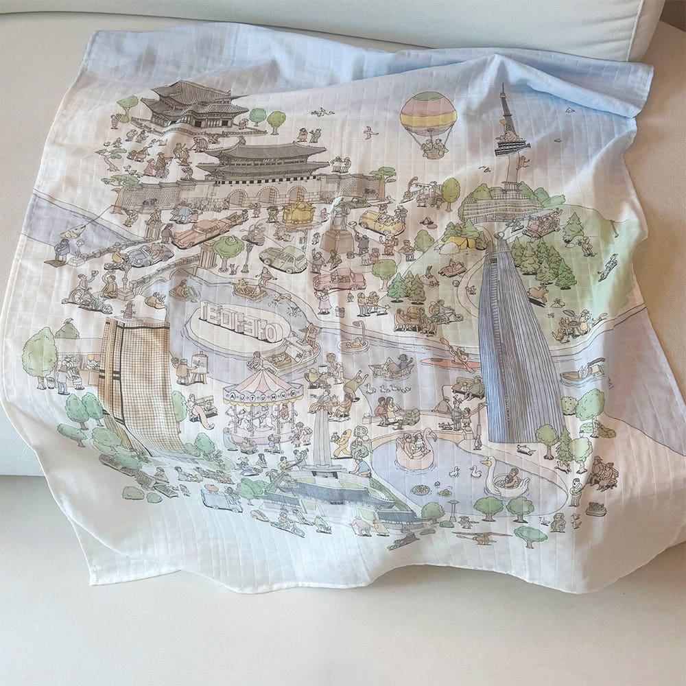 어텀31 어텀인서울 프리미엄 아기 거즈 사계절 블랭킷 39,900원