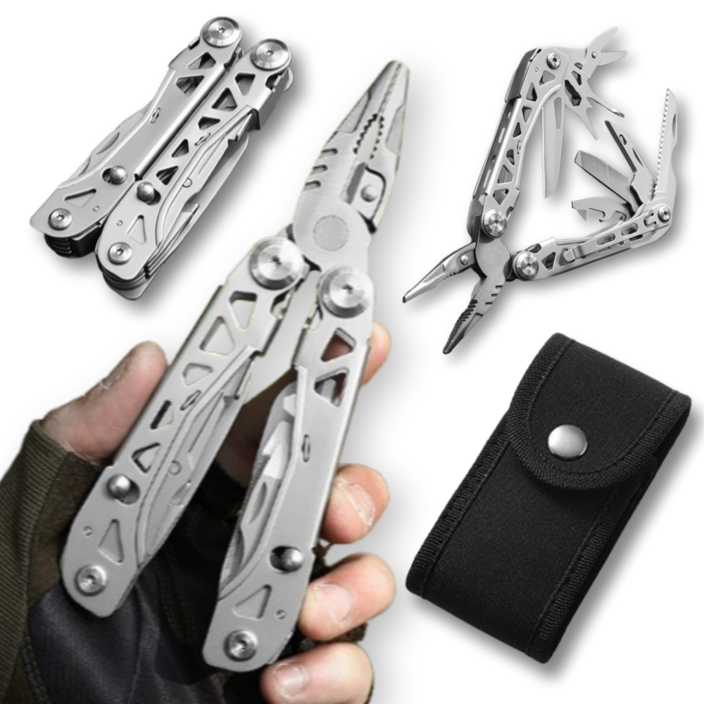 풀팩토리 접이식 19 in 1 다용도 만능 멀티 공구 맥가이버칼, 메탈 실버 19,300원