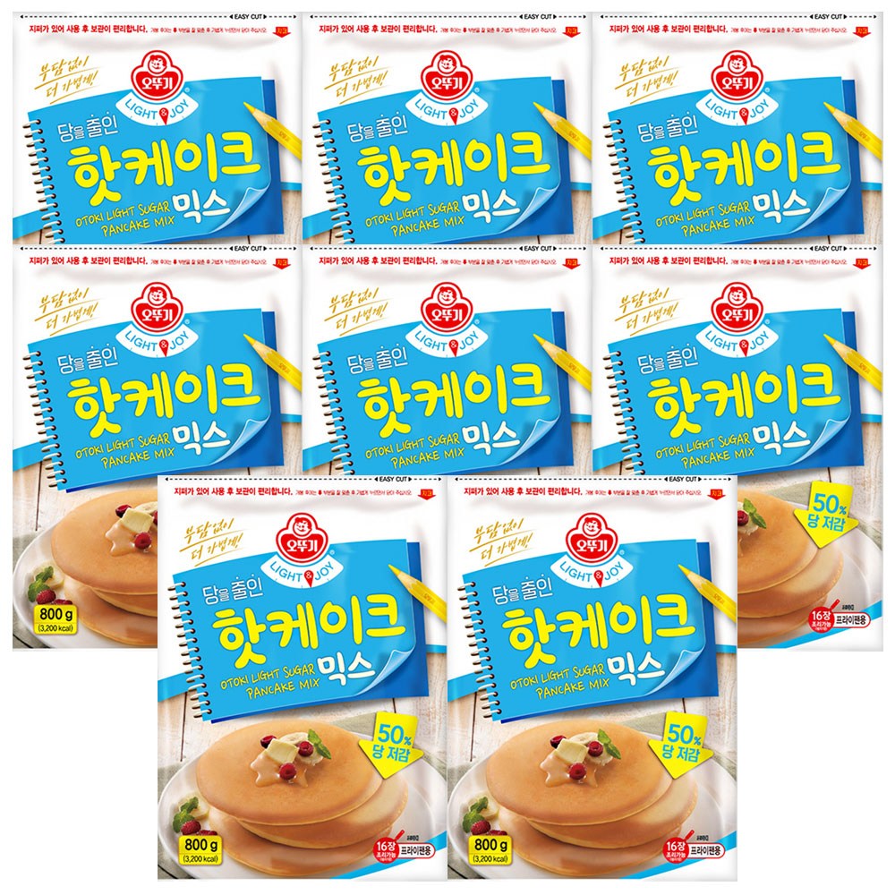 오뚜기 라이트 앤 조이 당을줄인 핫케이크 믹스, 800g, 8개 39,900원