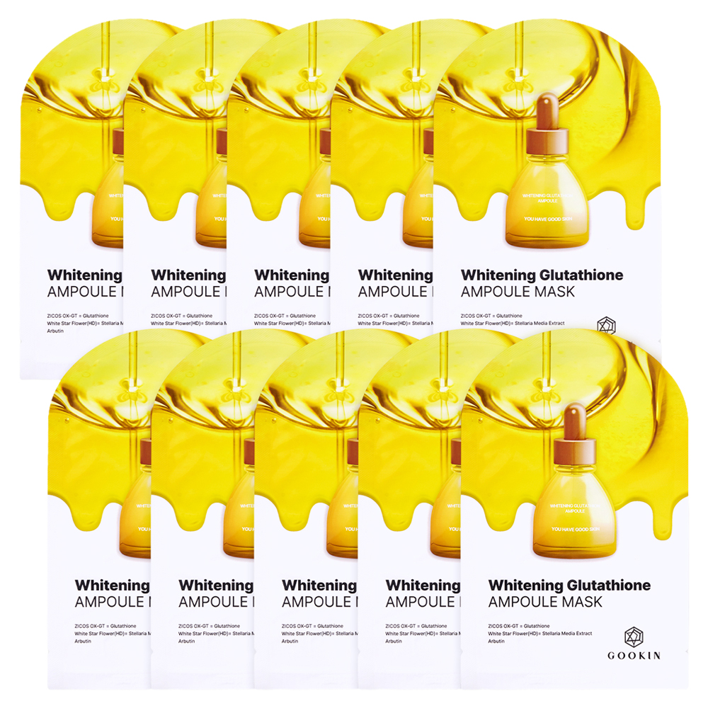 구킨 화이트닝 글루타치온 앰플 마스크팩, 1개, 10개입 18,600원