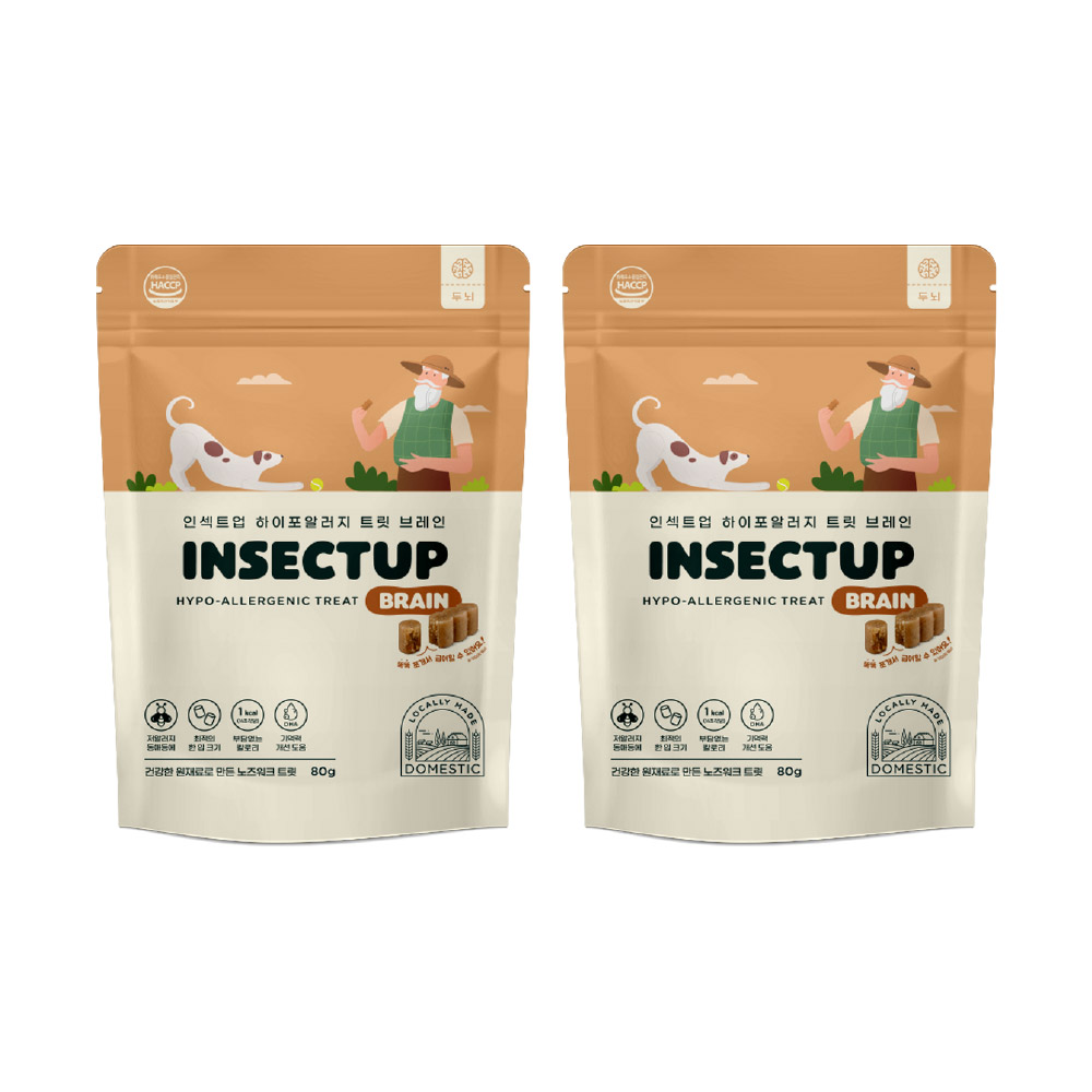 [1+1] 인섹트업 하이포알러지 트릿 브레인 80g, 2개 15,800원