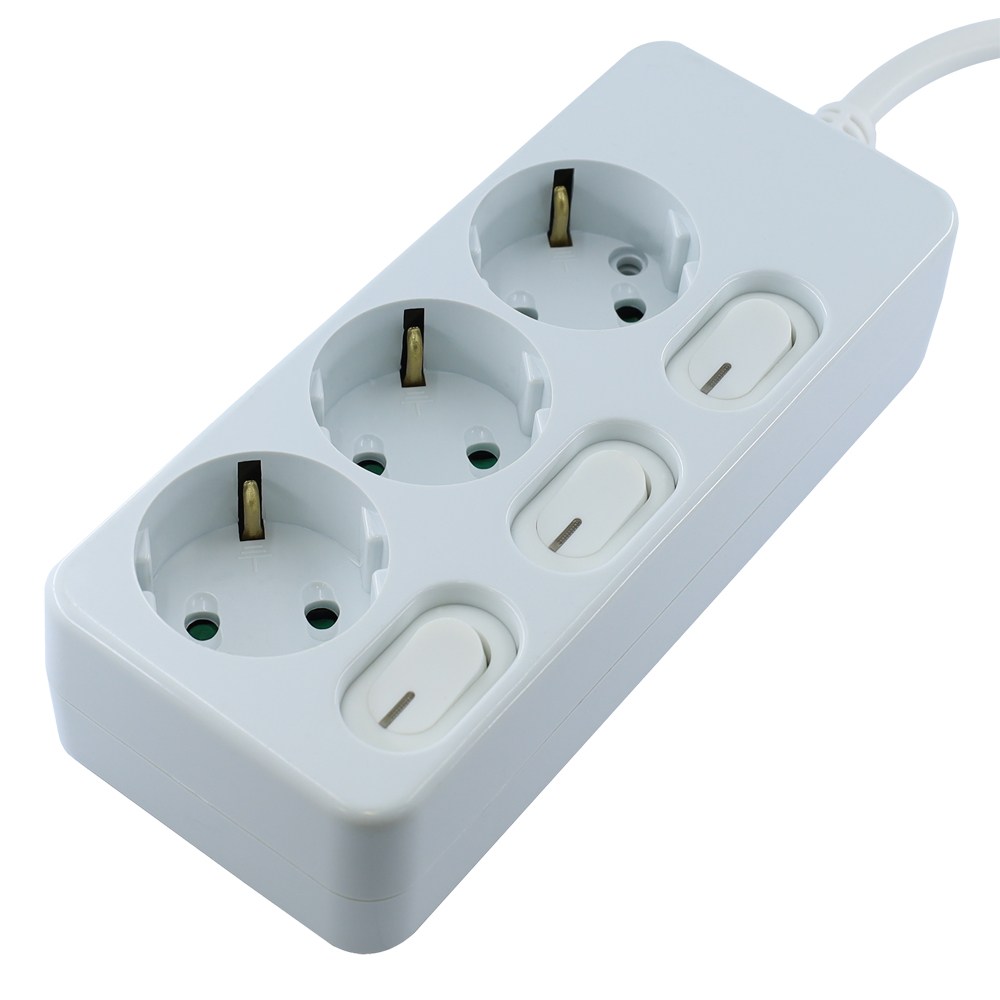 다조아 국산 개별 스위치 절전 멀티탭 3구 (16A), 1개, 화이트, 7.5m 20,790원