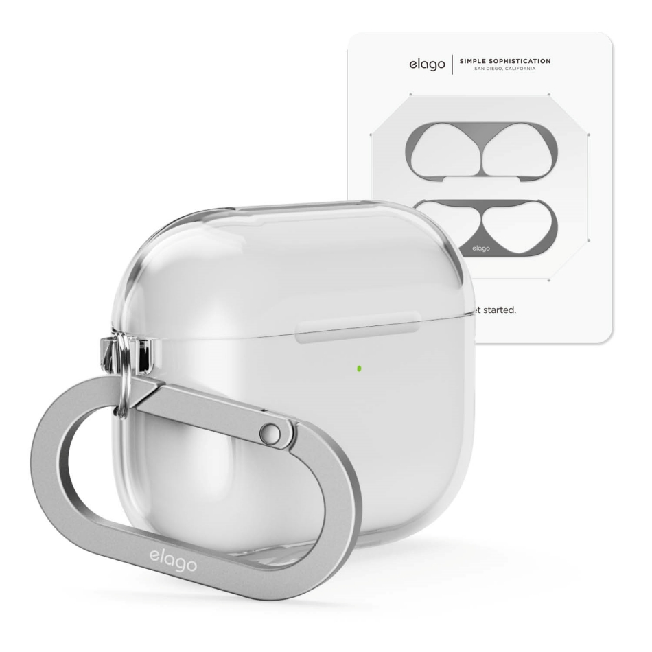 엘라고 에어팟 프로3 클리어 행 케이스 + 철가루 방지 스티커 세트 23,000원