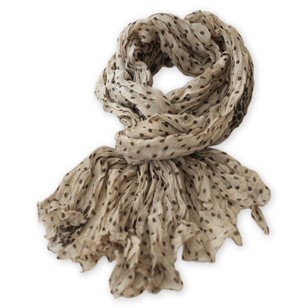 메리앤유 도트패턴 캐주얼 링클 주름 롱 스카프 머플러 9,800원