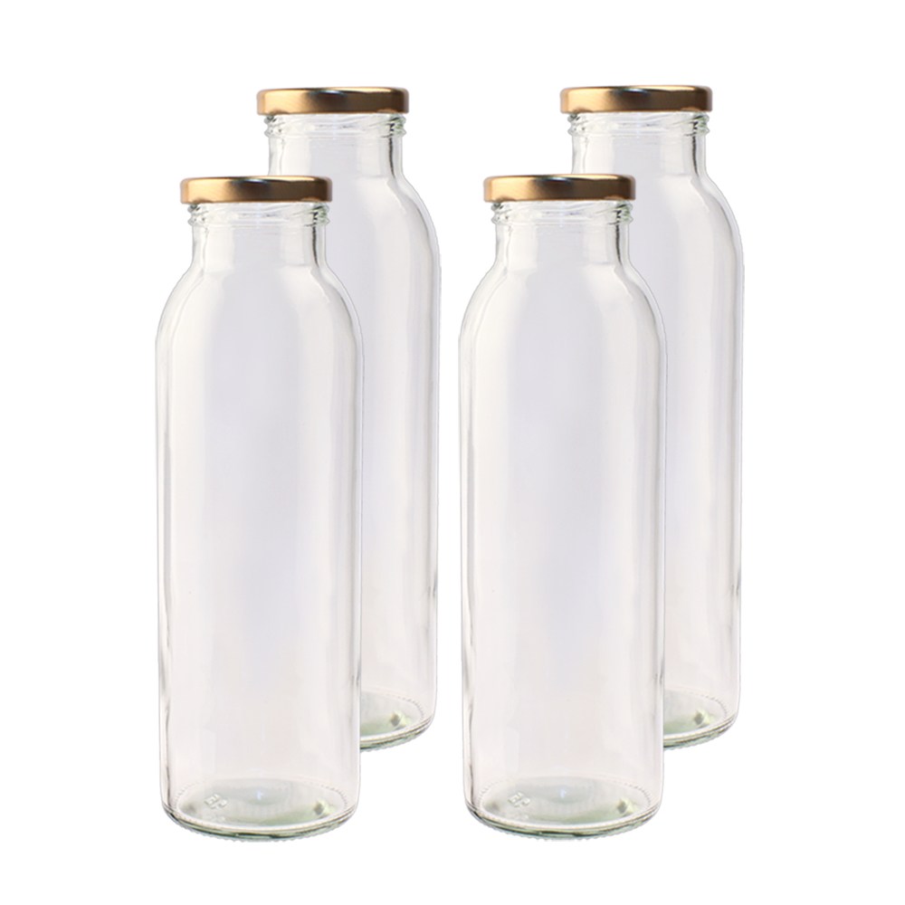 가인글로벌 우유병500 유리병 골드캡, 500ml, 4개 9,400원