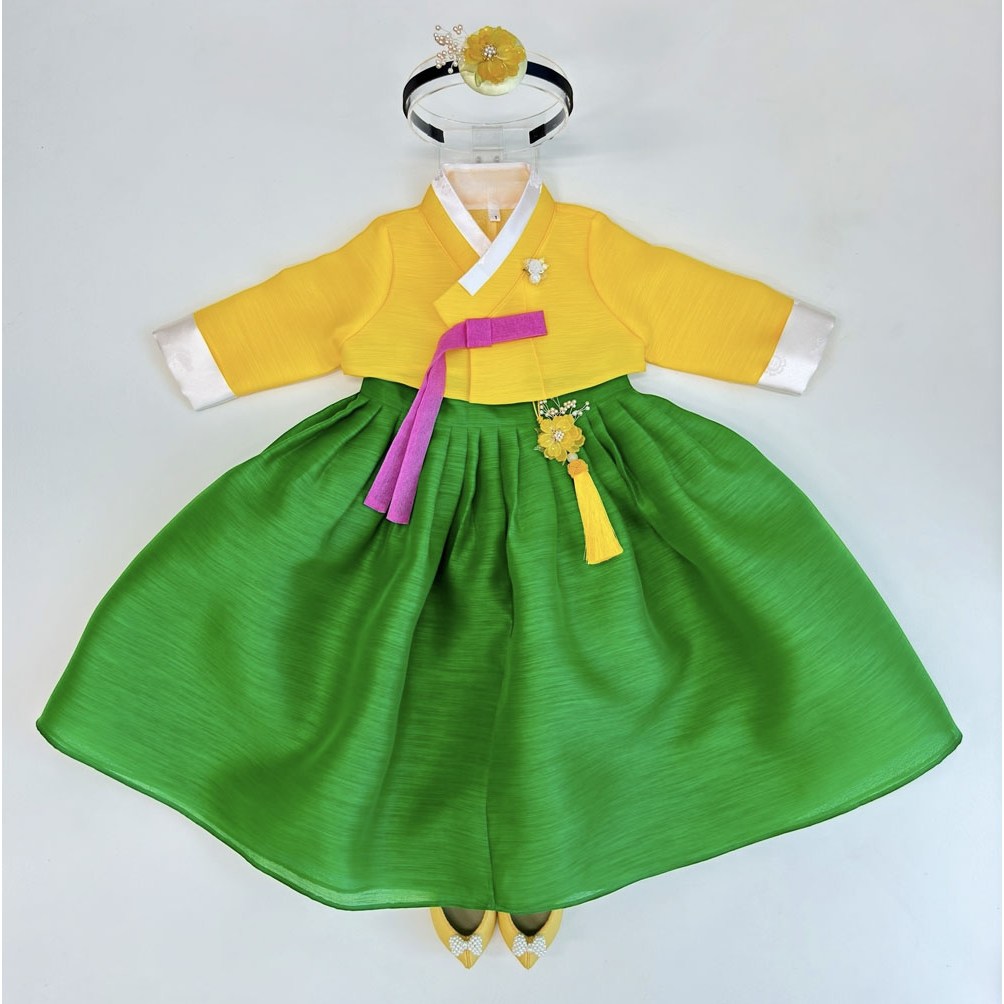 어썸한복 새림 노랑녹색 여아한복 77,000원