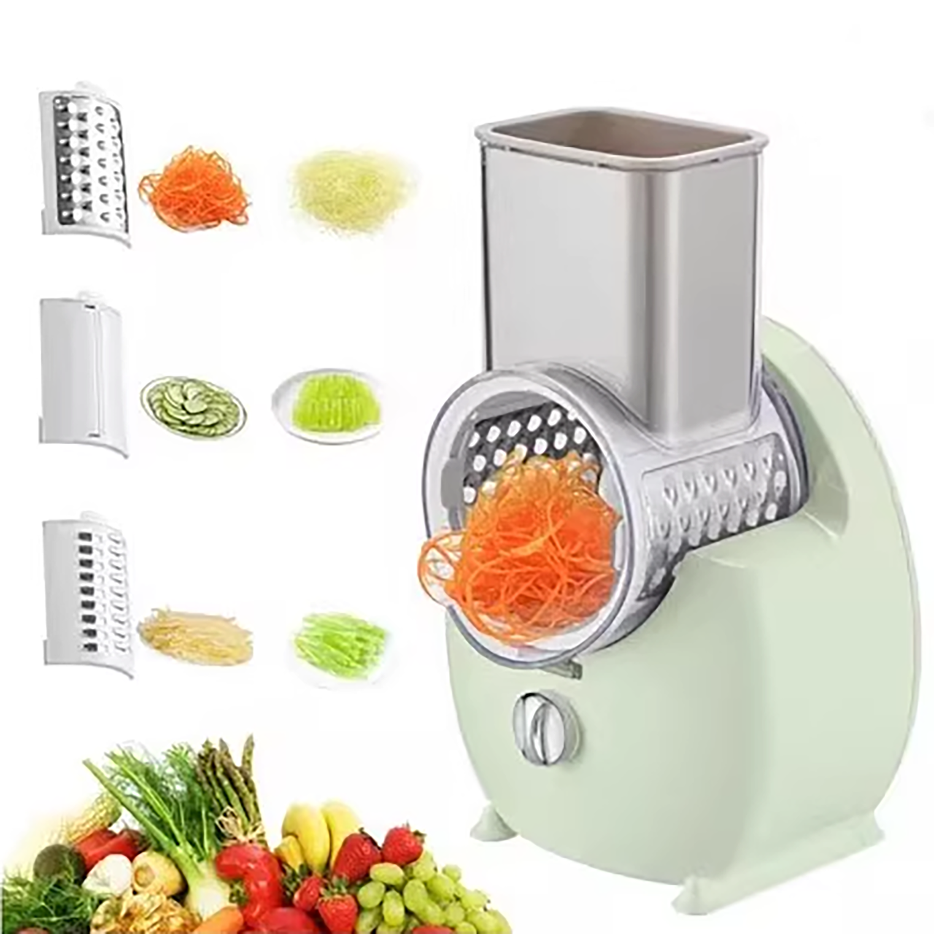 멀티 전동 야채슬라이서 3in1 무선 전자동 롤슬 채칼 세트 야채 감자 당근 고추 파 안전채칼 세트 41,500원