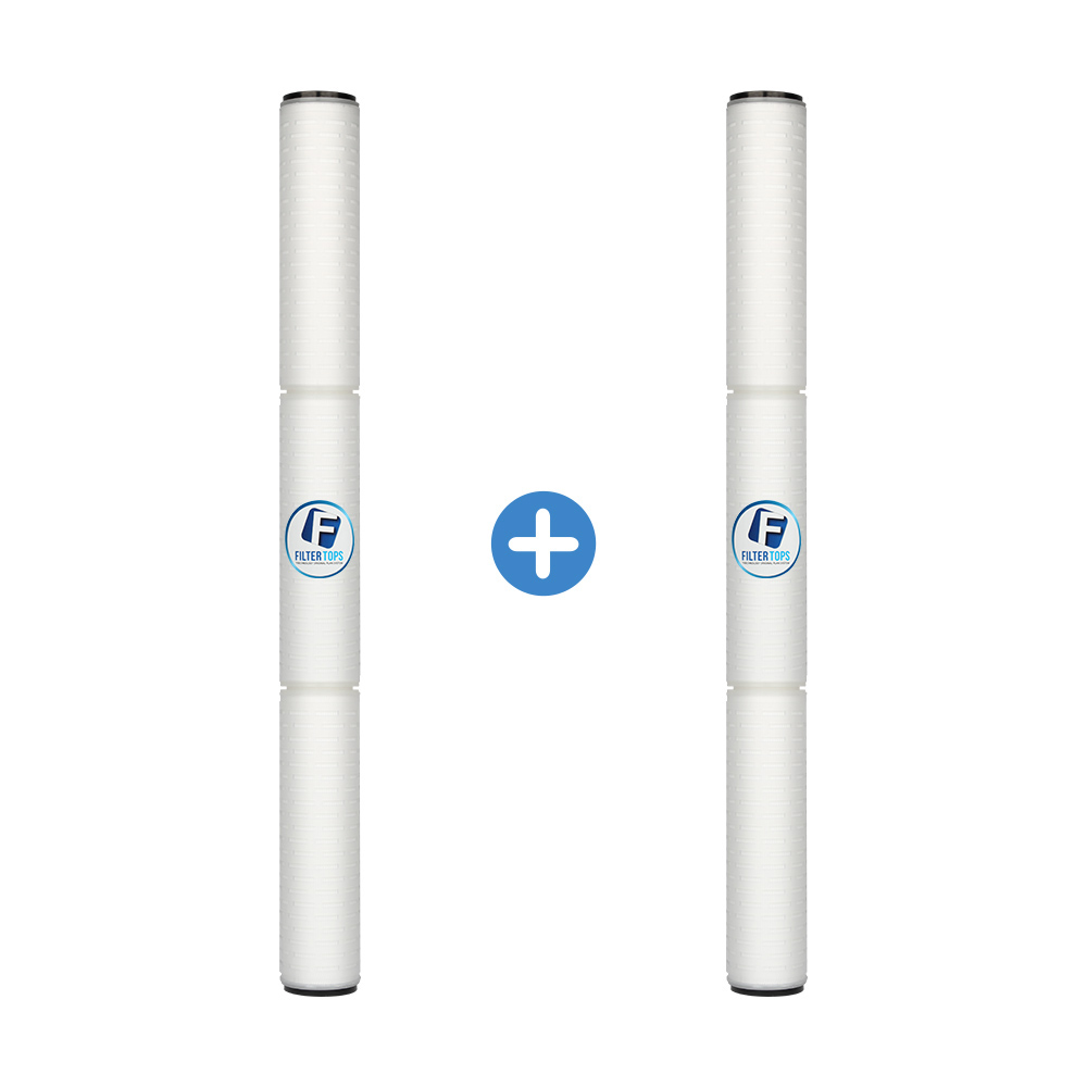 플리티드 침전필터 2개 0.1미크론 30인치 스텐하우징 SUS 후렌지타입 750mm 124,900원