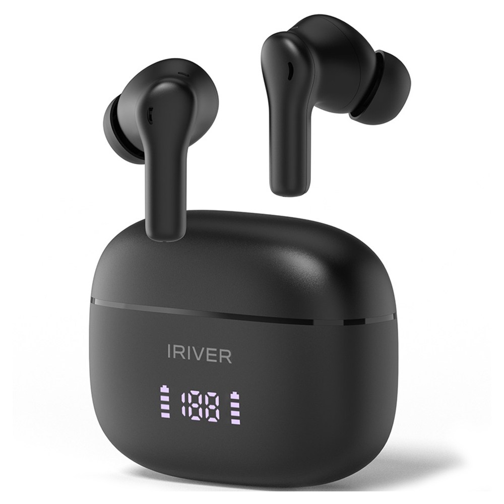 아이리버 6마이크 무선 TWS ANC ENC 노이즈 캔슬링 블루투스 이어폰, HTW-AE9, BLACK, 7시간, 방수가능 53,400원
