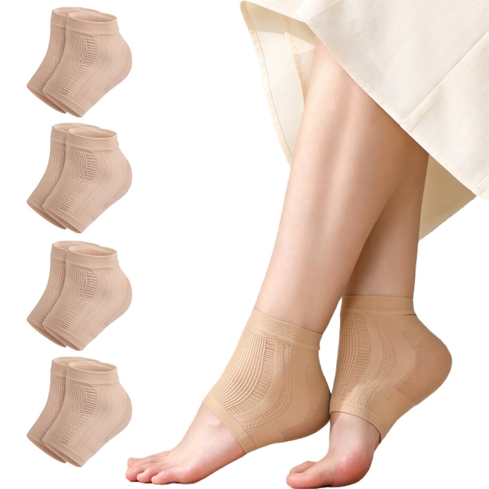 셀프핏 발 뒤꿈치 갈라짐 각질케어 풋패드 보습양말, 스킨, 4세트 14,290원