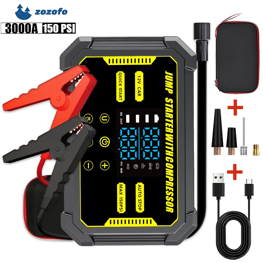 ZOZOFO 차량용 2000A 긴급시동 보조배터리 점프스타터+스마트 점프 케이블+ 파우치백 47,800원