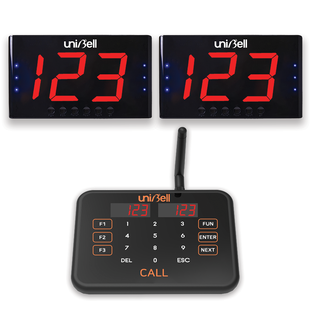 유니벨 순번대기시스템 Q31 카페벨 식당벨 픽업벨 대기고객 (모니터 2대) 1~999 표시 415,000원