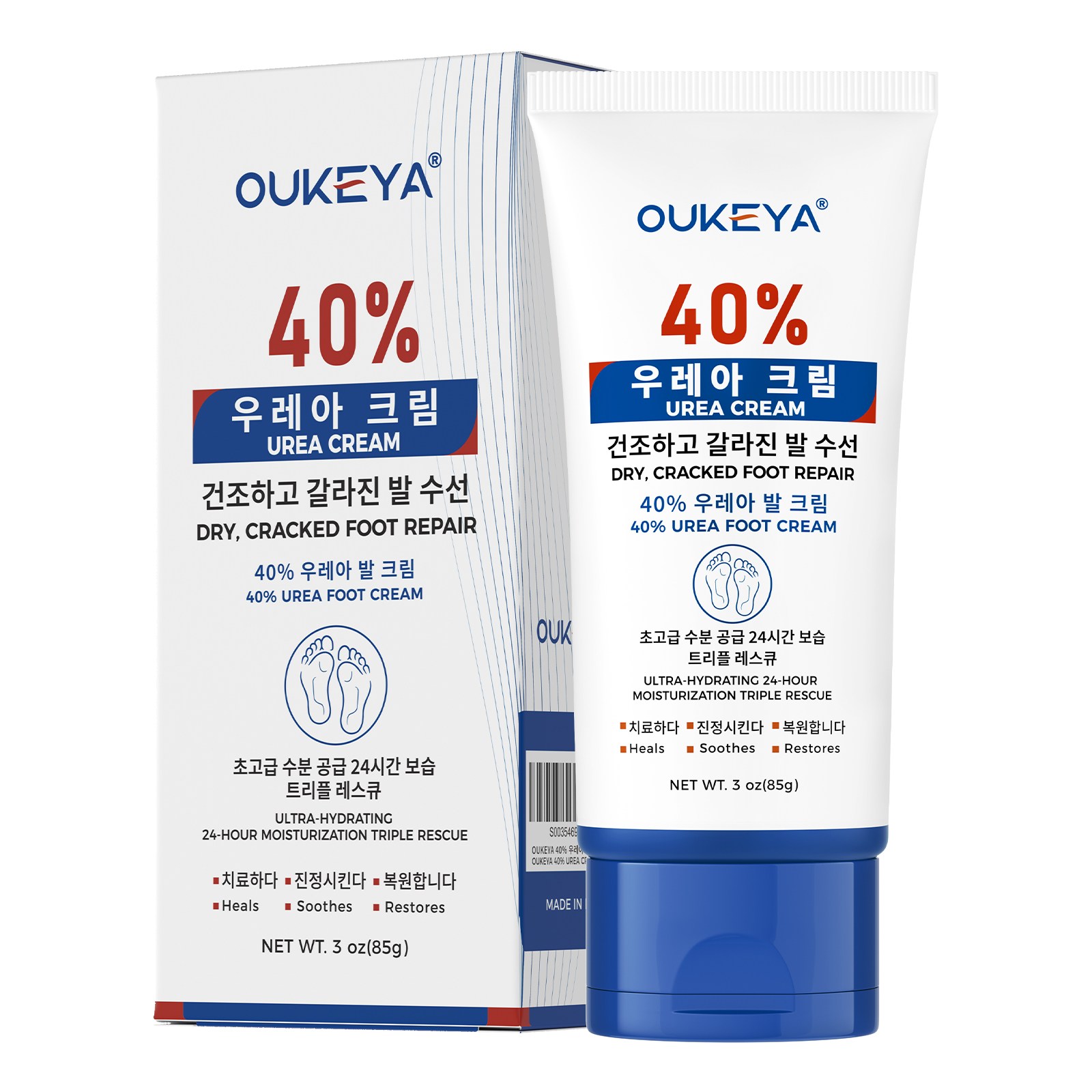 OUKEYA 풋크림으로 발의 갈라짐과 각질제거 21,000원