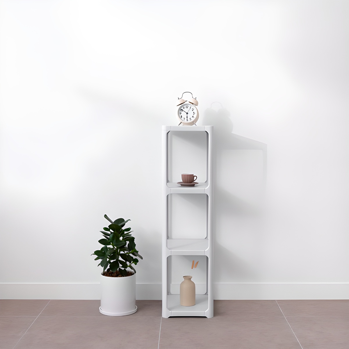 까사마루 리안 슬림 스탠드선반, 화이트, 4단 11,900원