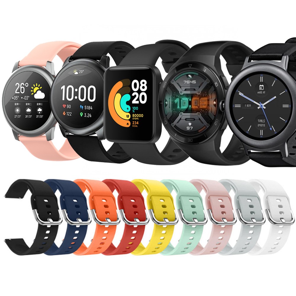 스토리메이커 갤럭시/샤오미/가민/화웨이 스마트워치 전기종 호환 실리콘 스트랩밴드20/22mm 5,900원