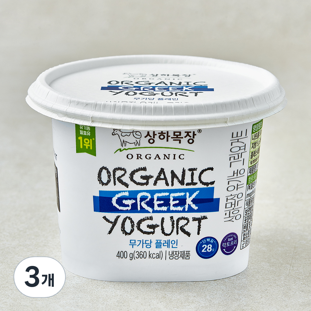 [로켓프레시] 상하목장 유기농 인증 무가당 그릭요거트 플레인 15,050원