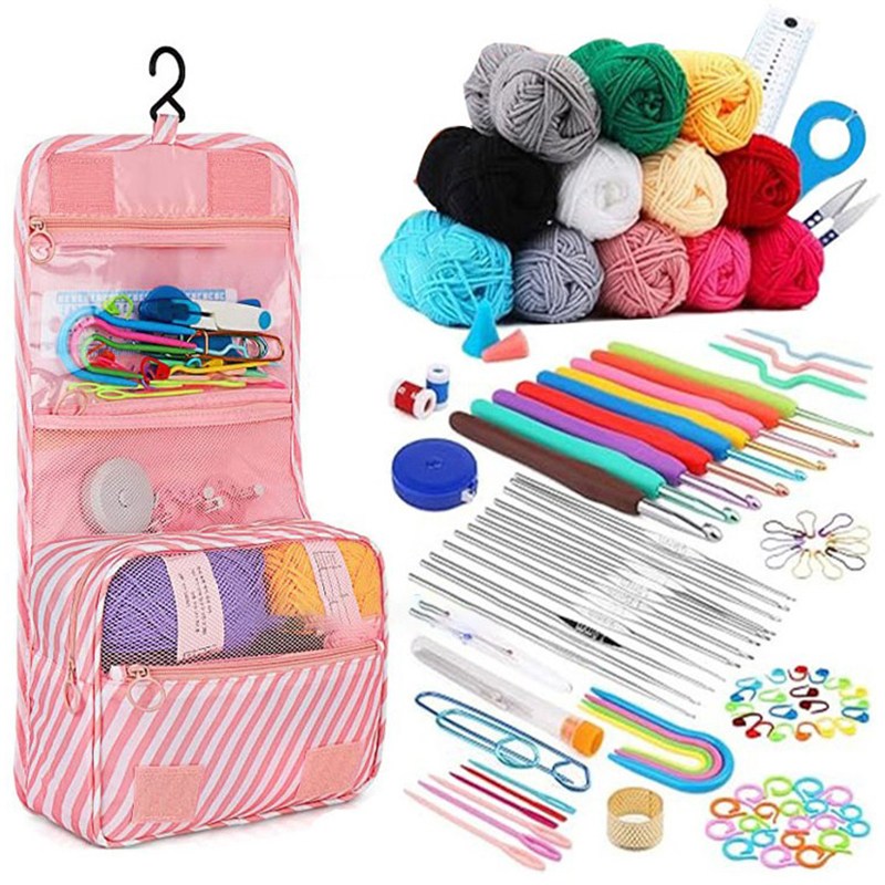 혜신 코바늘 니트 초보 학습 세트 수납 포켓 구비 뜨개질도구 세트 믹스 컬러 29,900원