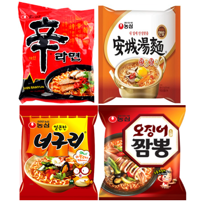농심 신라면5봉+너구리5봉+안성탕면5봉+오징어짬뽕5봉 14,000원