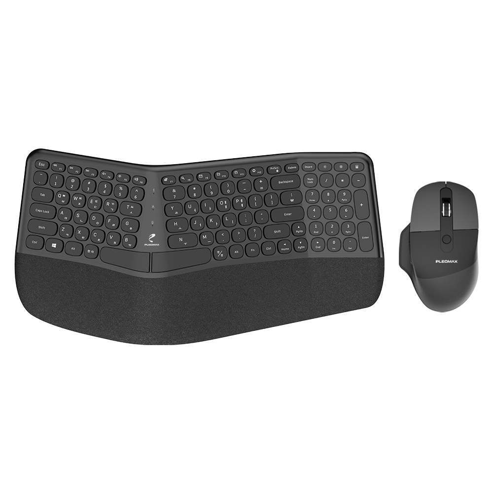플레오맥스 인체공학 무선 키보드 마우스 세트 PEK-N7000, 인체공학, 블랙, PEK-N7000 66,900원
