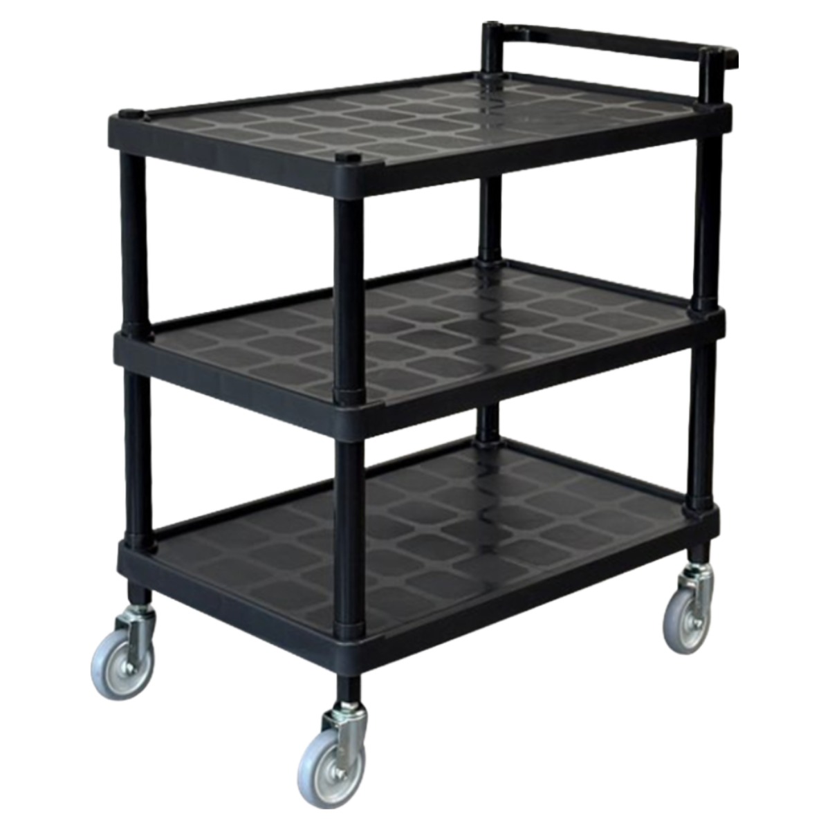 크린핏 3단 ABS 식당 서빙 카트 검정 (회색 바퀴), 1개 93,500원