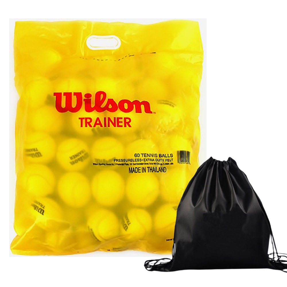 윌슨 트레이너 테니스공 연습용 레슨용 투센 파우치, 60개, 옐로우 132,000원