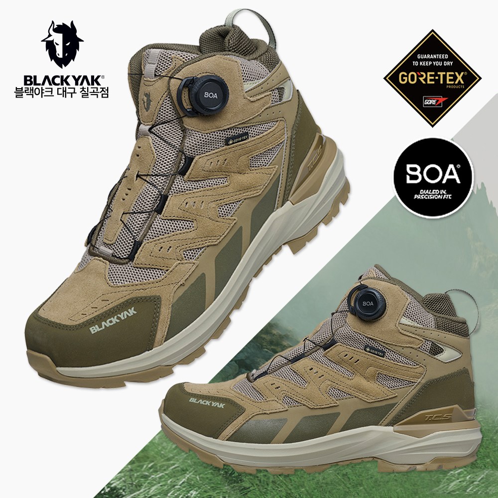 블랙야크 남성 경량 가죽 고어텍스 등산화 챌린저 D GTX 사계절 방수 다이얼 미드컷 발목 중등산화 220,200원