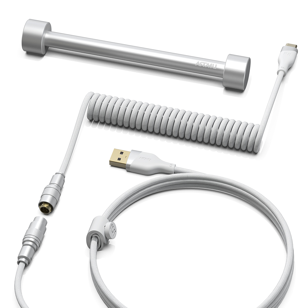 아트뮤 C타입-A타입 키보드 항공 코일 케이블 홀더 세트 슬림, 170cm, 화이트, 1개 27,900원